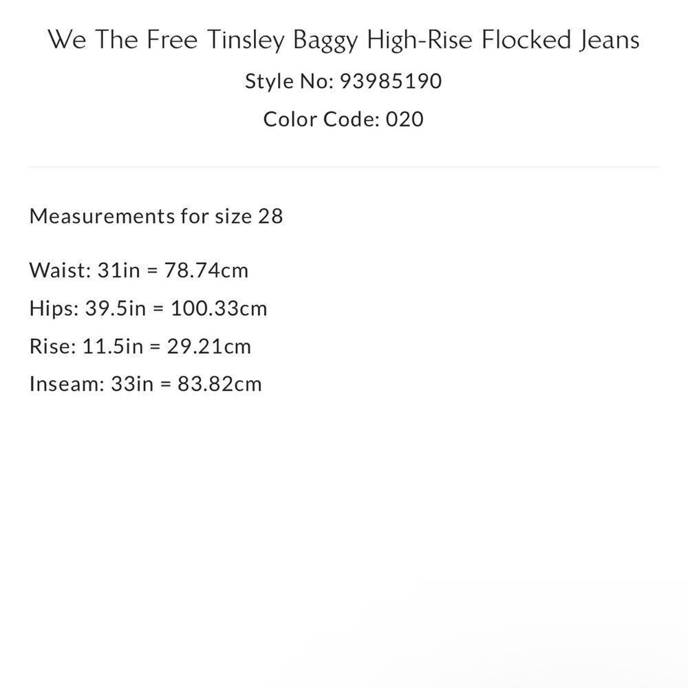 Free People We the Free Tinsley Baggy High Rise Flocked Jeans Twilight Blue - Picture 9 of 14